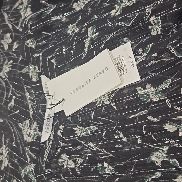 VERONICA BEARD WALKER PEASANT SHEER BLOUSE - Picture 5 of 5